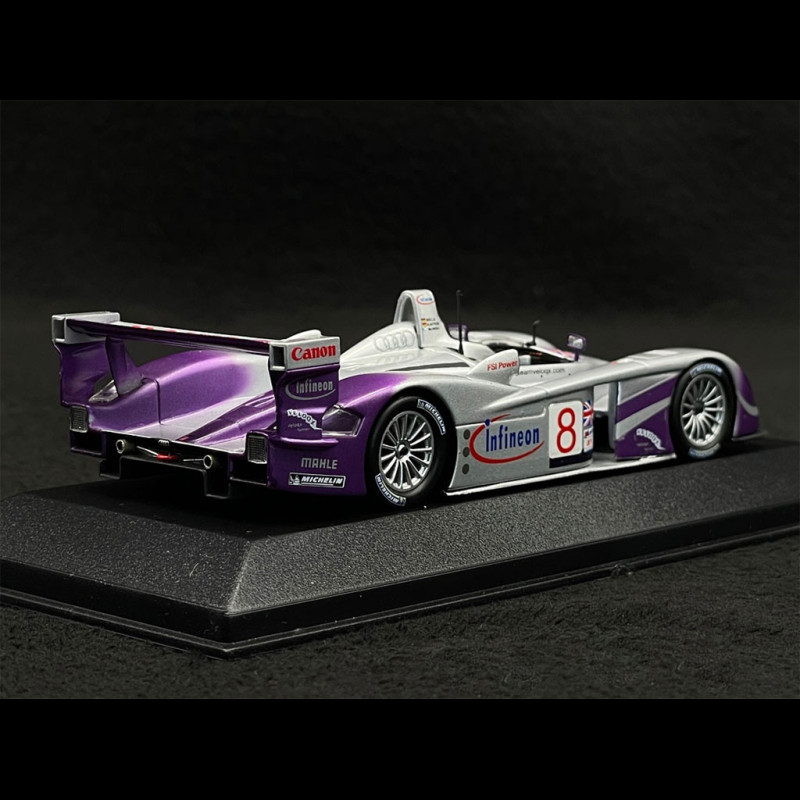 Miniature Audi R8 24h Du Mans 2004 1/43 IXO 24LM07 - Neuf, Avec Boîtier Et Présentoir