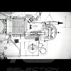 Blaupausenreproduktion Porsche 356 1953 616/7 Motor