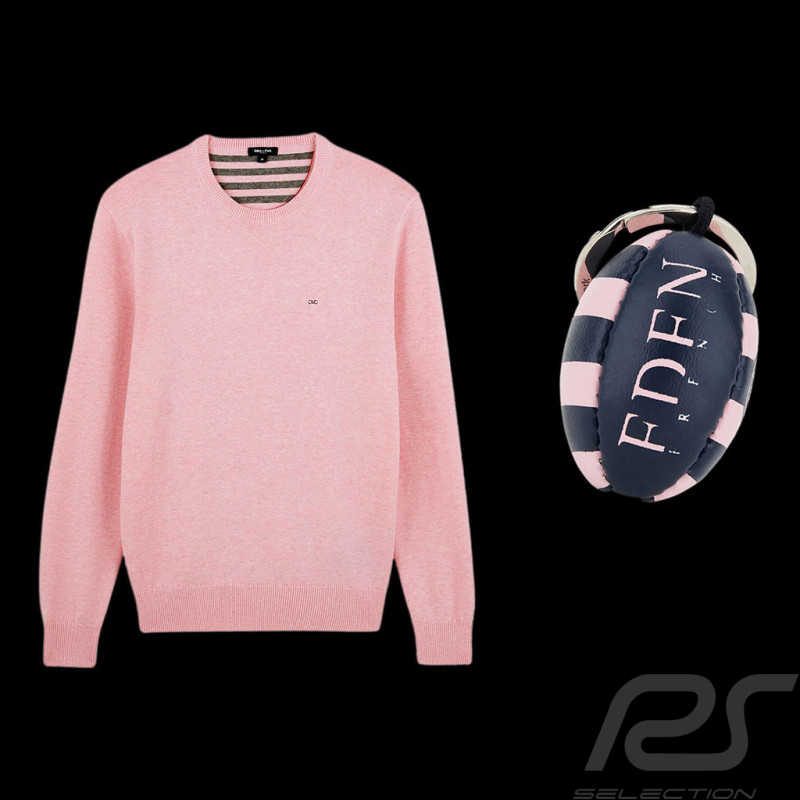 Duo Eden Park Edinburgh Pullover Rosa + Eden Park Schlusselanhanger Rugbyball