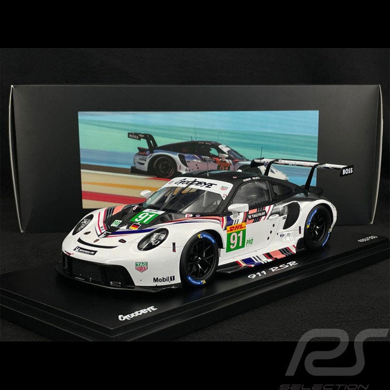 Porsche 911 RSR Typ 991 n° 91 Goodbye 8h Bahreïn 2022 1/18 Spark WAP0219030RRSR