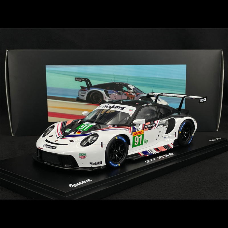 Porsche 911 RSR Type 991 n° 91 Goodbye 8h Bahreïn 2022 1/18 Spark
