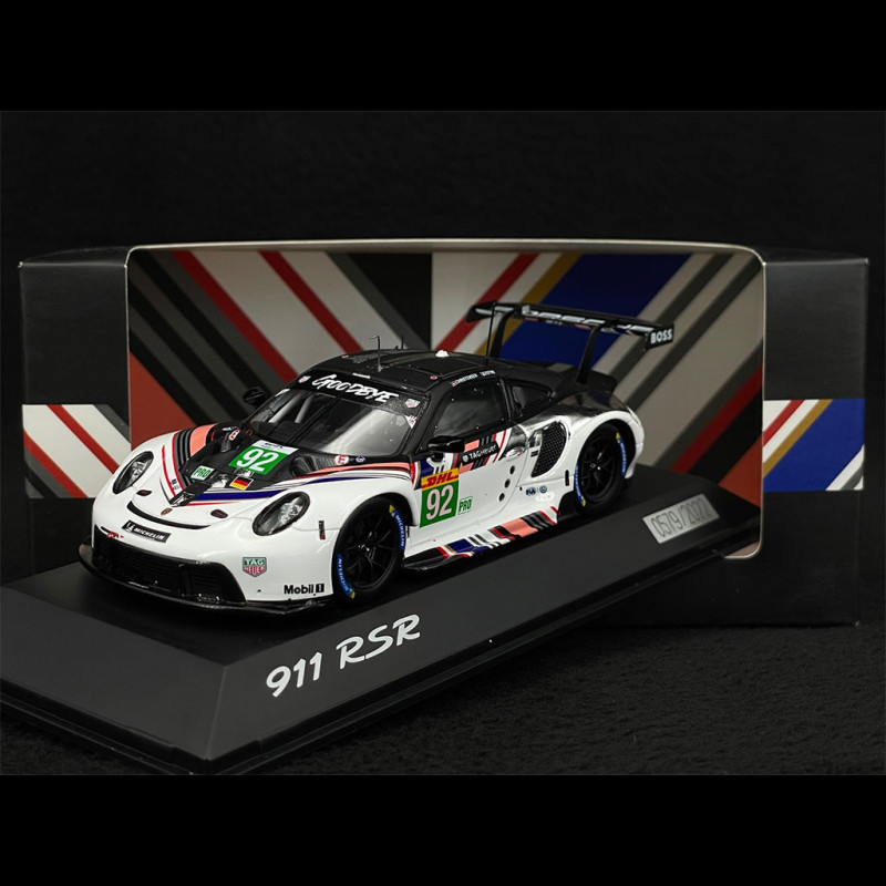 Modèle Réduit 1:43 Spark Porsche 911 RSR-19 #92 - Dernière Course WEC 8H Bahreïn 2022