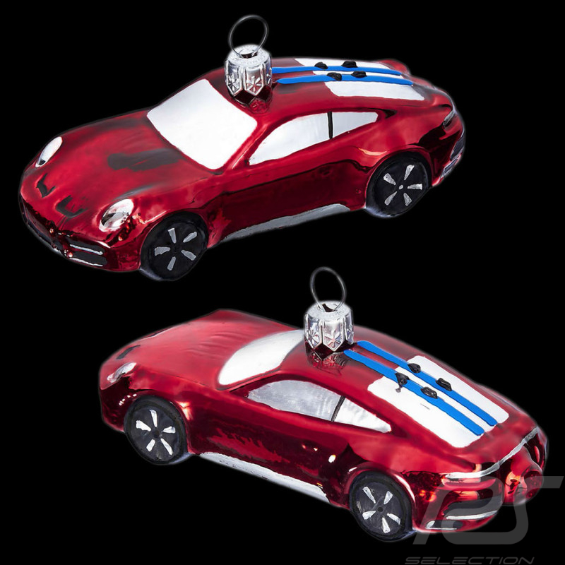 Porsche Weihnachtskugeln 911 Dakar mit Skiern Karminrot Porsche WAP0500060RWBS