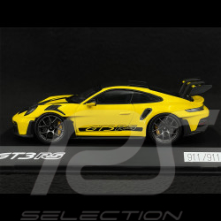 RARE Exemplaire n° 911 / 911 Porsche 911 GT3 RS Type 992 Weissach Package 2023 Jaune Racing 1/43 Spark WAP0201530P008