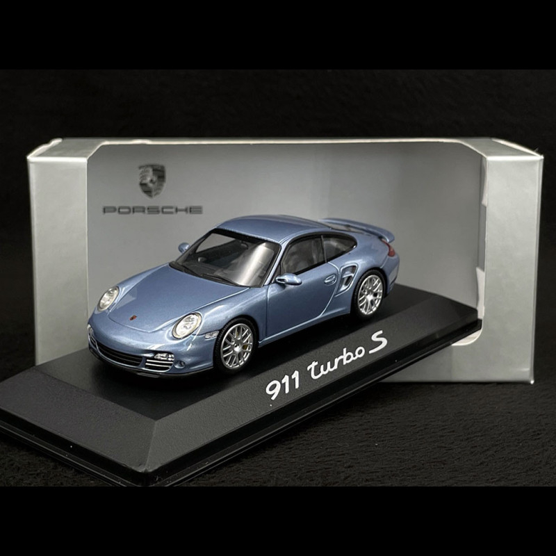 Porsche 911 Turbo S type 997 Mk II 2011 Ice blue metallic 1/43 ...