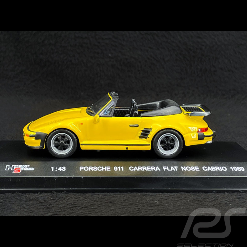 Porsche 911 Carrera Flatnose Cabriolet 1989 Jaune Talbot 1/43 HighSpeed 3895