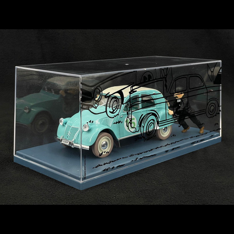 HACHETTE store Tintin Car 1/24 #54 Citroen 2CV Rally: Red Sea Sharks ML Model Voiture