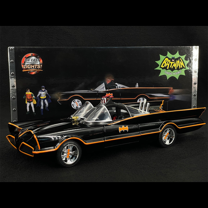 Batmobile Batman Movie Batman 1966 with light and Figure Black 1/18  Jadatoys 98625