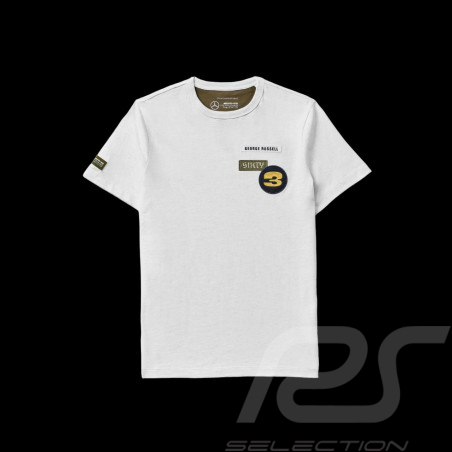 Mercedes AMG T-Shirt F1 Team George Russell Vintage Ecru 701223502-001 - men