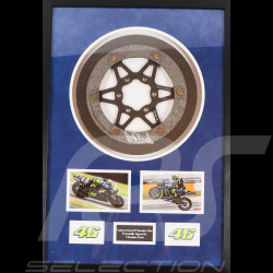 VERY RARE - Brembo Valentino Rossi brake disc with hand-signed frame and Plexiglas