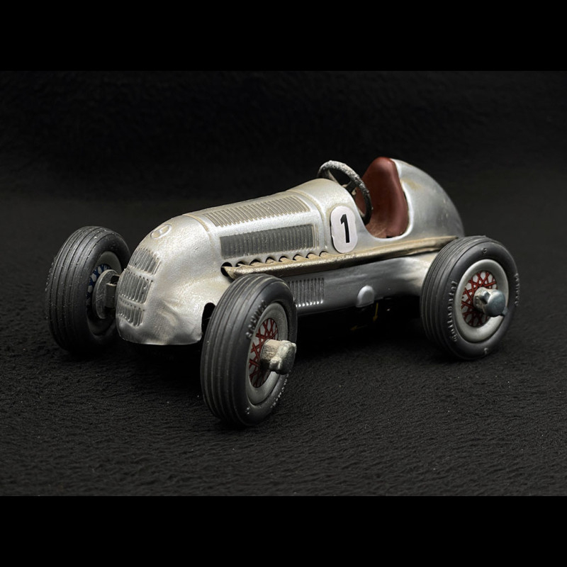 Vintage Race car Mercedes Grand Prix 1936 Grey metallic Schuco Studio 1050