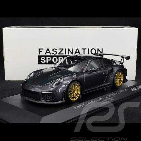 Porsche 911 GT2 RS Type 991 Weissach Package 2018 Metallic Lila / Gold 1/18 Minichamps 153068322