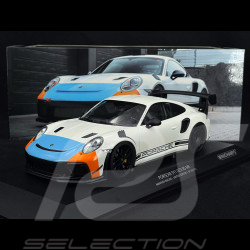 Porsche 911 GT3 RS MR Manthey Racing Type 991 2020 Blanc / Gulf 1/18 Minichamps MR-911-GT3RS-1806