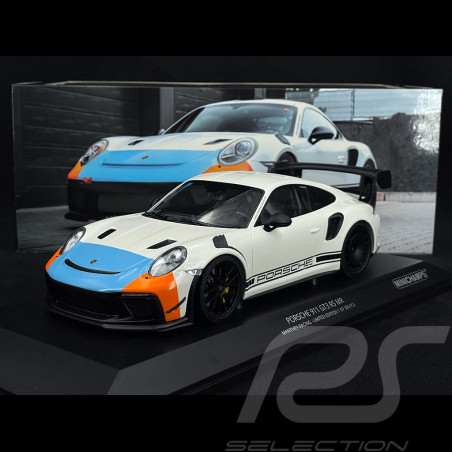 Porsche 911 GT3 RS MR Manthey Racing Type 991 2020 Blanc / Gulf 1/18 Minichamps MR-911-GT3RS-1806