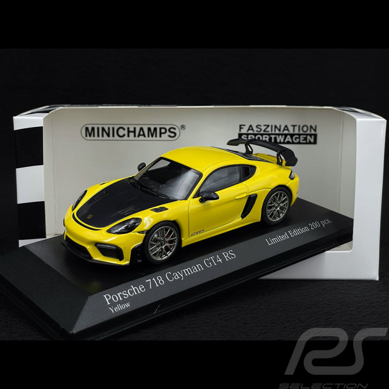 Porsche 718 Cayman GT4 RS 2021 Jaune Racing / Noir 1/43 Minichamps 413069713
