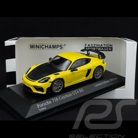 Porsche 718 Cayman GT4 RS 2021 Racinggelb / Schwarz 1/43 Minichamps 413069713