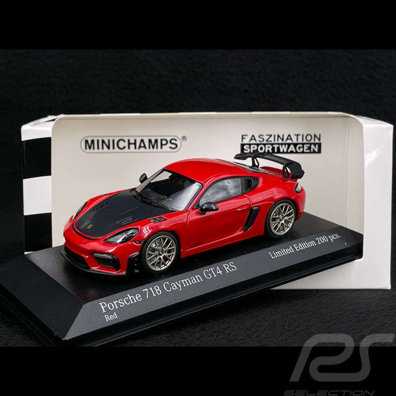 Porsche 718 Cayman GT4 RS 2021 Indischrot / Schwarz 1/43 Minichamps 413069716