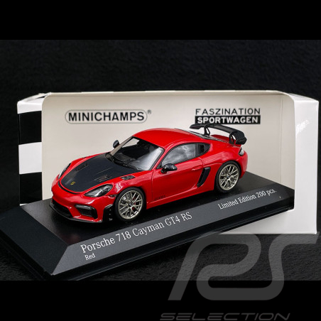 Porsche 718 Cayman GT4 RS 2021 Indischrot / Schwarz 1/43 Minichamps 413069716