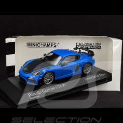 Porsche 718 Cayman GT4 RS 2021 Bleu Requin / Noir 1/43 Minichamps 413069705