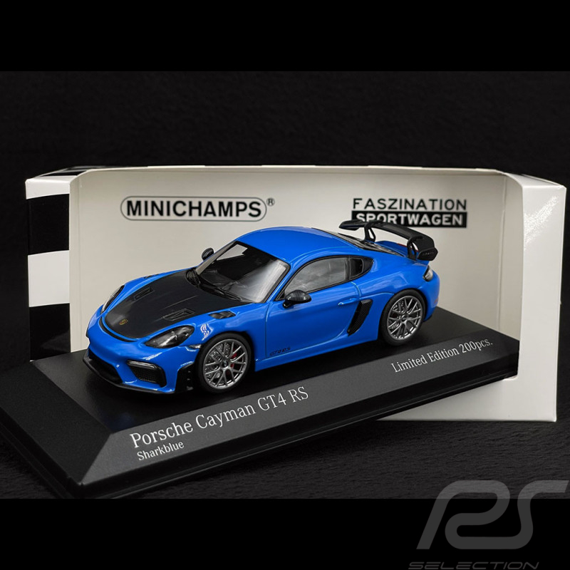 Porsche 718 Cayman GT4 RS 2021 Shark Blue / Black 1/43 Minichamps 413069705