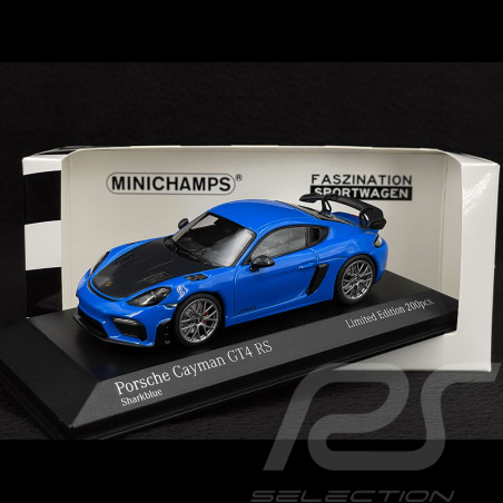 Porsche 718 Cayman GT4 RS 2021 Bleu Requin / Noir 1/43 Minichamps 413069705