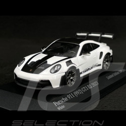 Porsche 911 GT3 RS Type 992 2023 Weiß / Schwarz Streifen 1/43 Minichamps 413062107