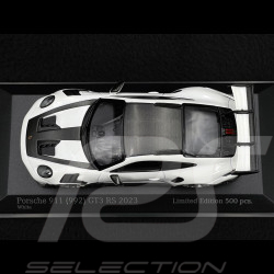 Porsche 911 GT3 RS Type 992 2023 Weiß / Schwarz Streifen 1/43 Minichamps 413062107