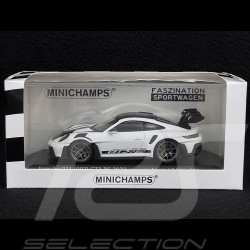 Porsche 911 GT3 RS Type 992 2023 Weiß / Schwarz Streifen 1/43 Minichamps 413062107