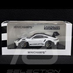 Porsche 911 GT3 RS Type 992 2023 White / Black Stripes 1/43 Minichamps 413062107