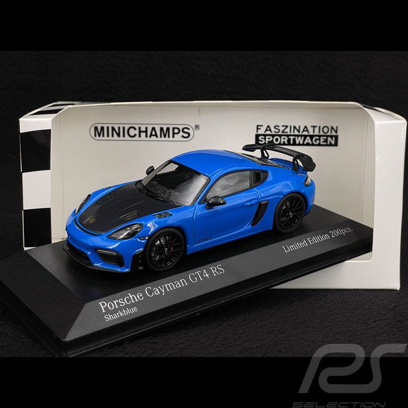 Porsche 718 Cayman GT4 RS 2021 Bleu Requin / Noir 1/43 Minichamps 413069706