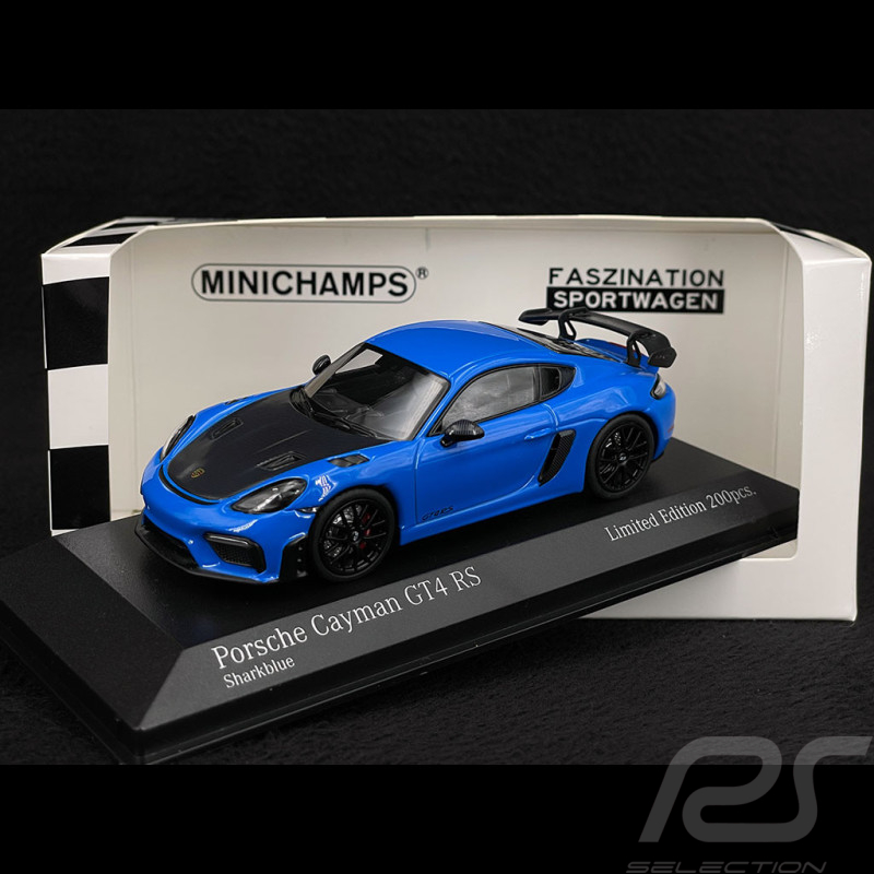 Porsche 718 Cayman GT4 RS 2021 Shark Blue / Black 1/43 Minichamps 413069706