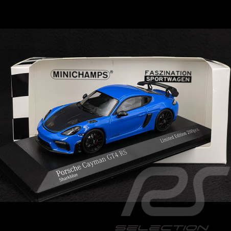 Porsche 718 Cayman GT4 RS 2021 Shark Blue / Black 1/43 Minichamps 413069706