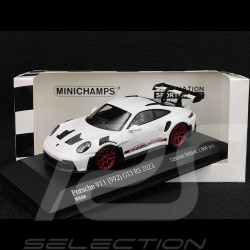 Porsche 911 GT3 RS Type 992 2023 Blanc / Bandes Rouge 1/43 Minichamps 413062103