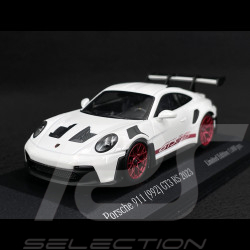 Porsche 911 GT3 RS Type 992 2023 Blanc / Bandes Rouge 1/43 Minichamps 413062103