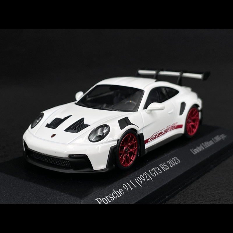 Porsche 911 GT3 RS Type 992 2023 White / Red Stripes 1/43 Minichamps  413062103