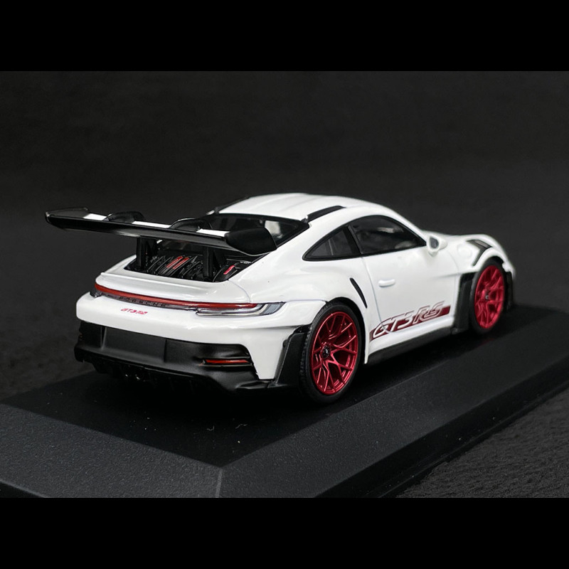 Porsche 911 GT3 RS Type 992 2023 Weiß / Rote Streifen 1/43