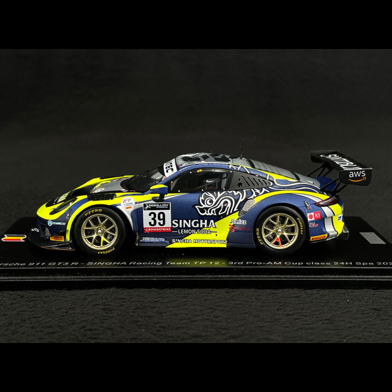 Porsche 911 GT3 R n° 39 24h Spa 2022 SINGHA Racing 1/43 Spark SB519