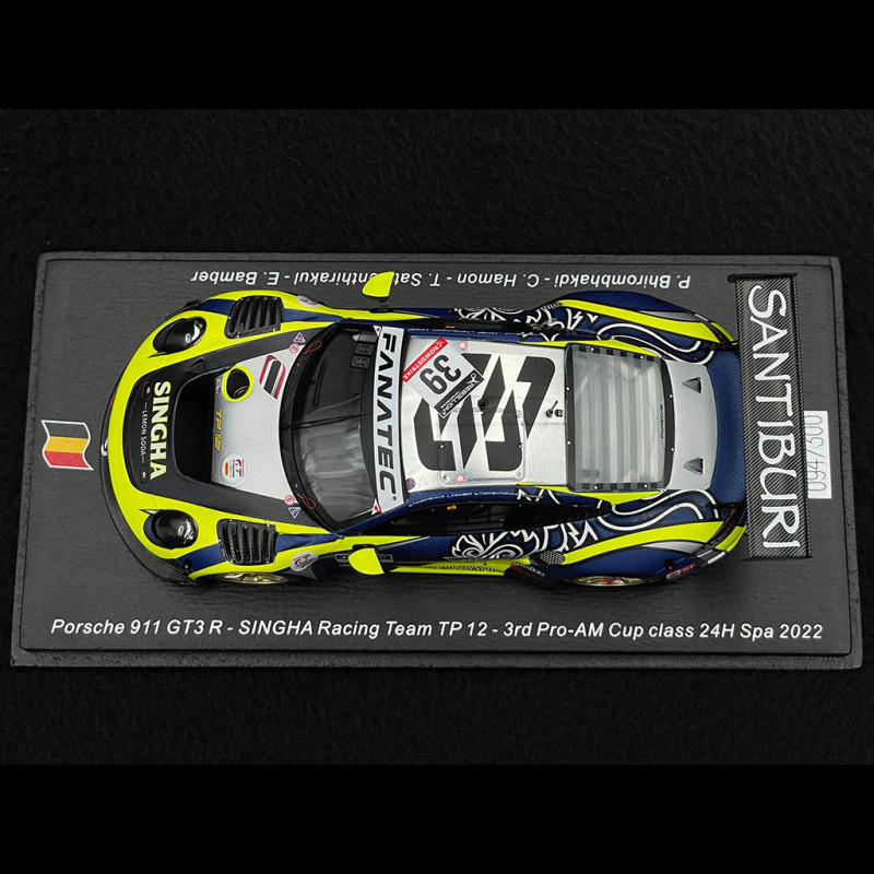 Porsche 911 GT3 R n° 39 24h Spa 2022 SINGHA Racing 1/43 Spark SB519