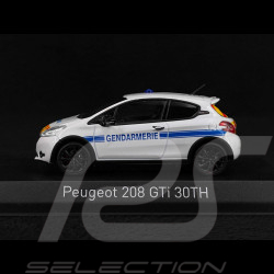 Peugeot 208 GTi 30th Gendarmerie 2014 Weiß 1/43 Norev 472829