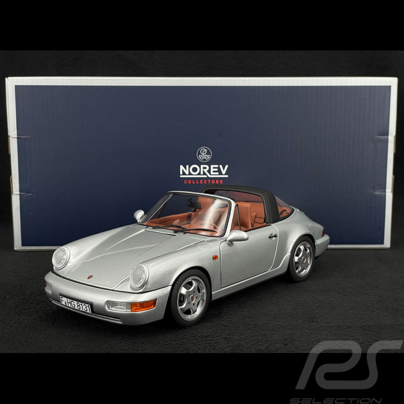Porsche 911 Carrera 4 Targa Type 964 1991 Gris polaire métallisé 1/18 Norev 183704