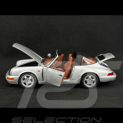 Porsche 911 Carrera 4 Targa Type 964 1991 Polar grey metallic 1/18 Norev 183704
