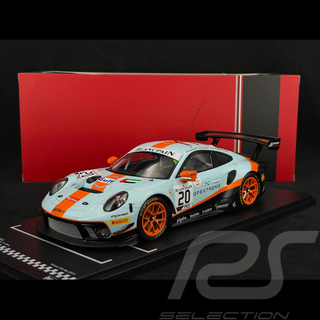 Porsche 911 GT3 R Type 991 n° 20 Gulf Sieger 24h Spa 2019 1/18 Ixo Models LEGT18-23003