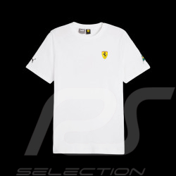 Ferrari T-shirt Leclerc Sainz F1 Team GP Brésil Puma White 701227706-001 - men
