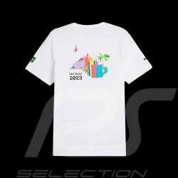 T-shirt Ferrari Leclerc Sainz F1 Team GP Brésil Puma Blanc 701227706-001 - homme