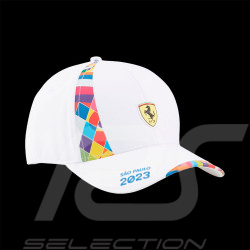 Ferrari Hat Leclerc Sainz F1 Team GP Brazil Puma White 701227707-001 - unisex