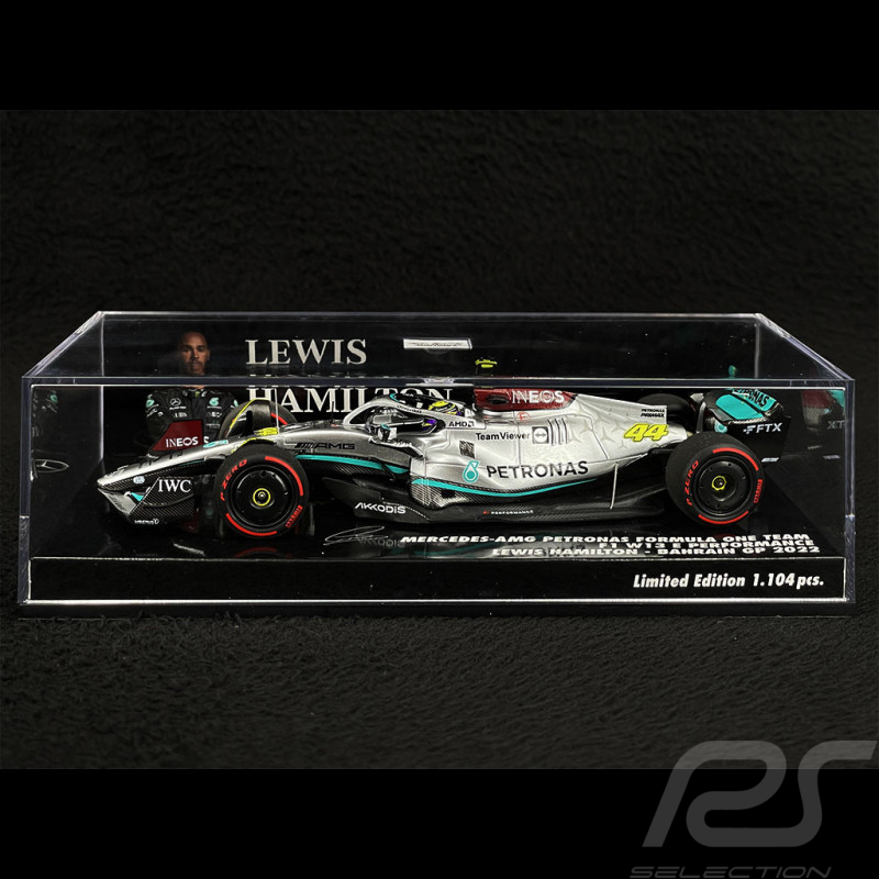 Lewis Hamilton Mercedes-AMG W13 E n° 44 3ème Grand Prix F1 Bahrein 2022 1/43 Minichamps 417220144