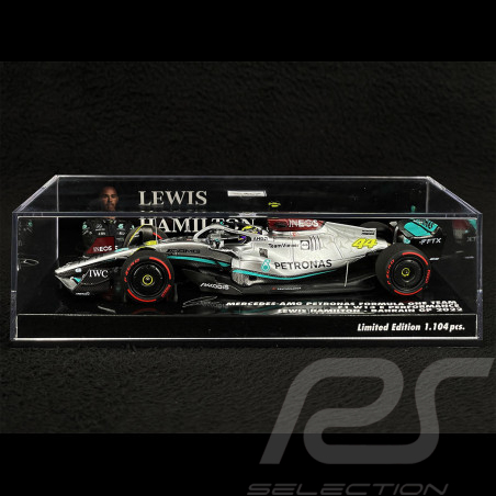 Lewis Hamilton Mercedes-AMG W13 E n° 44 3ème Grand Prix F1 Bahrein 2022 1/43 Minichamps 417220144