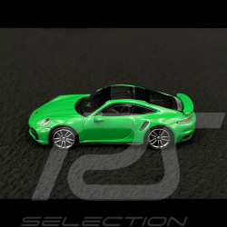 Porsche 911 Turbo S Type 992 2020 Python green 1/87 Minichamps 870069070