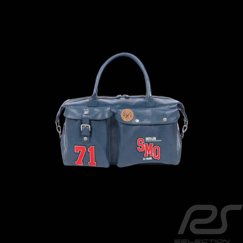 Big Leather Bag Steve McQueen 24H Du Mans Stahler Royal Blue