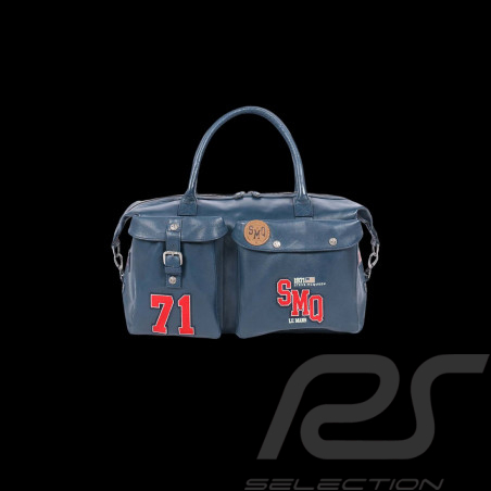 Big Leather Bag Steve McQueen 24H Du Mans Stahler Royal Blue